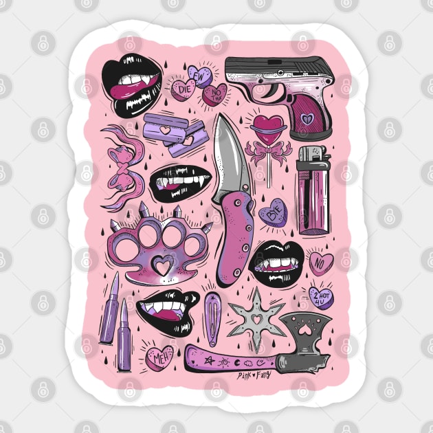 Vampire Girl Gang Sticker by Pink Fang